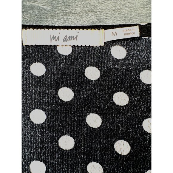 Mi Ami Womans Polka Dot Peplum Blouse V-Neck Wrap Blouse Adult Size Medium Shirt - Picture 4 of 8